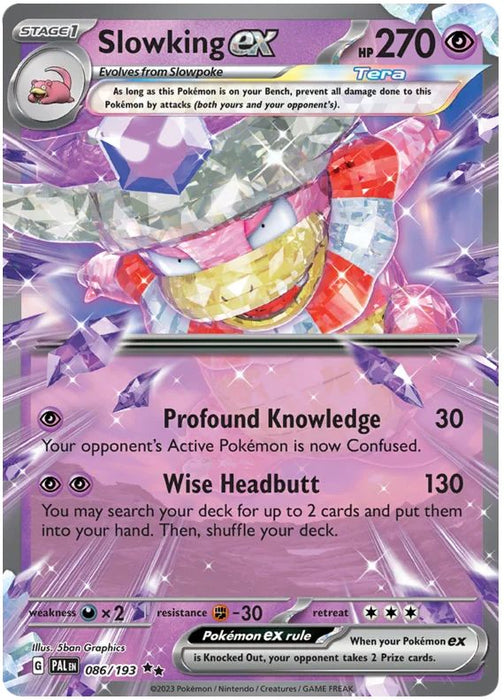 Slowking ex 086/193 Rare Double Pokemon Card (SV2 Paldea Evolved)