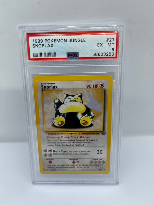 Snorlax 27/64 PSA 6 Graded Rare Pokemon Card (1999 Pokemon Jungle)