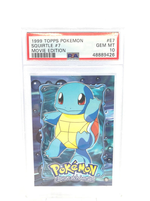 Squirtle #7 Movie Edition Topps 1999 Graded Pokemon Card PSA 10 Gem Mint (Topps Pokemon the Movie)