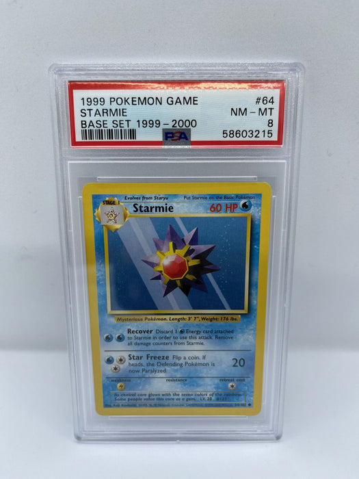 Starmie 64/102 PSA 8 Graded Common Pokemon Card (1999 Pokemon Jungle)