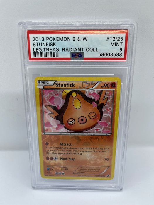 Stunfisk RC12/RC25 PSA 9 Graded Rare Pokemon Card (Leg Treas Radiant Collection)