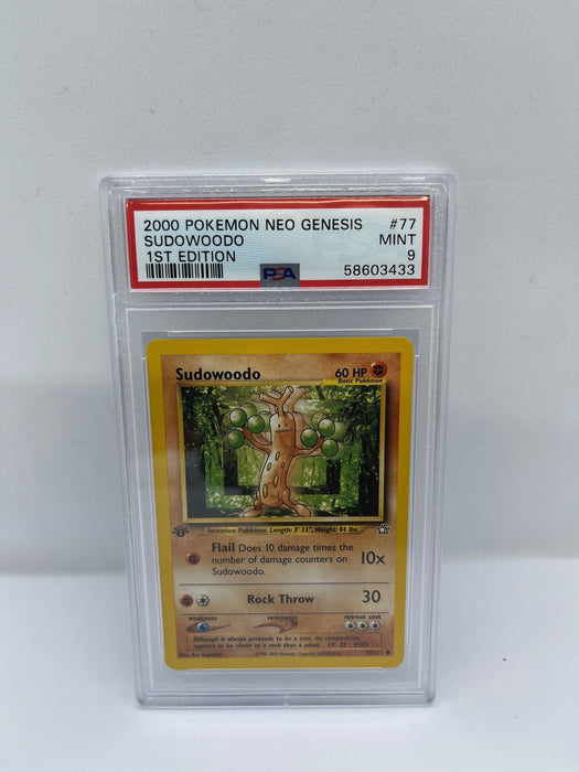 Sudowoodo 77/111 PSA 9 Graded Common Pokemon Card (2000 Pokemon Neo Genesis)