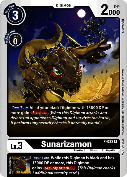 Sunarizamon P-033 Foil Promo Card in Packet (Digimon Card Game)