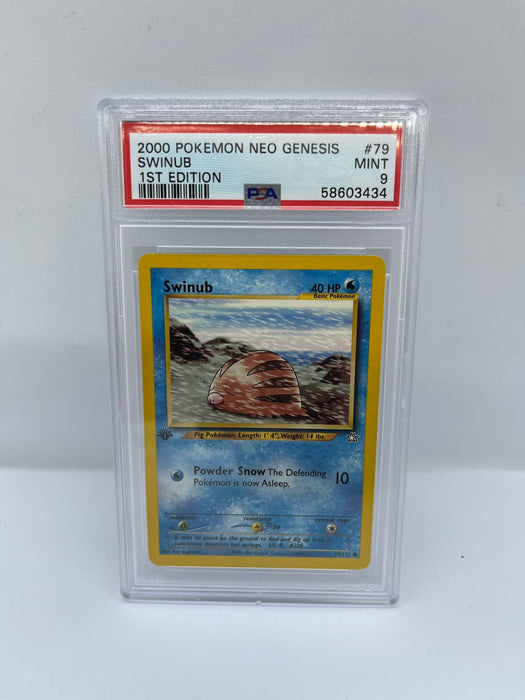 Swinub 79/111 PSA 9 Graded Common Pokemon Card (2000 Pokemon Neo Genesis)