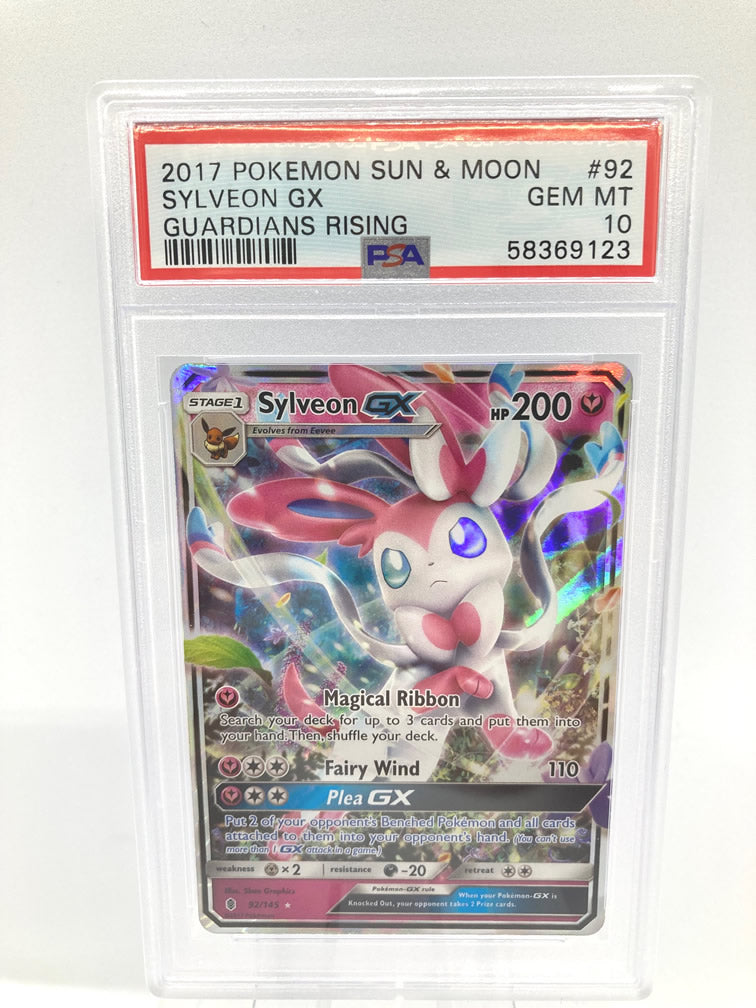 Sylveon GX 92/145 PSA 10 Gem Mint Graded Pokemon Card — Titan