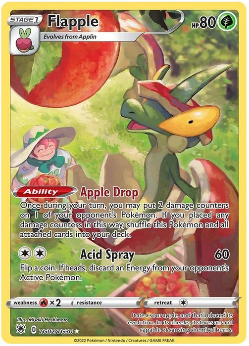 Flapple TG02/TG30 Pokemon Card (SWSH Astral Radiance Trainer Gallery)