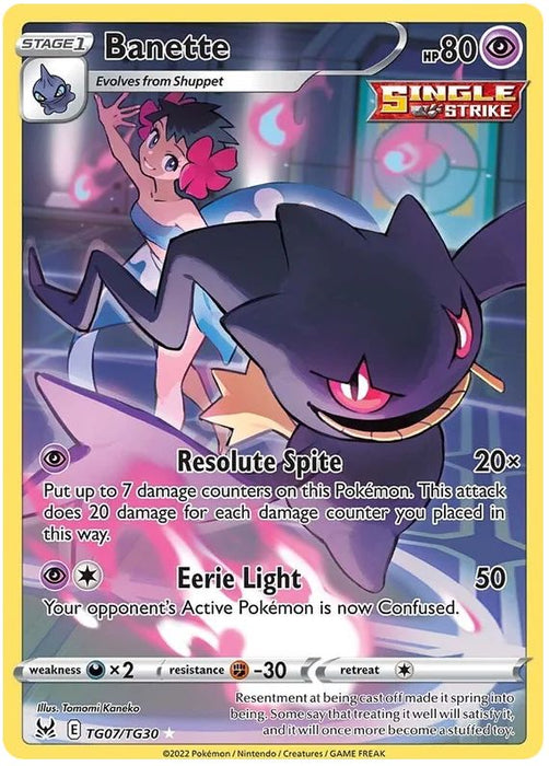 Banette TG07/TG30 Rare Holo (Lost Origin Trainer Gallery)