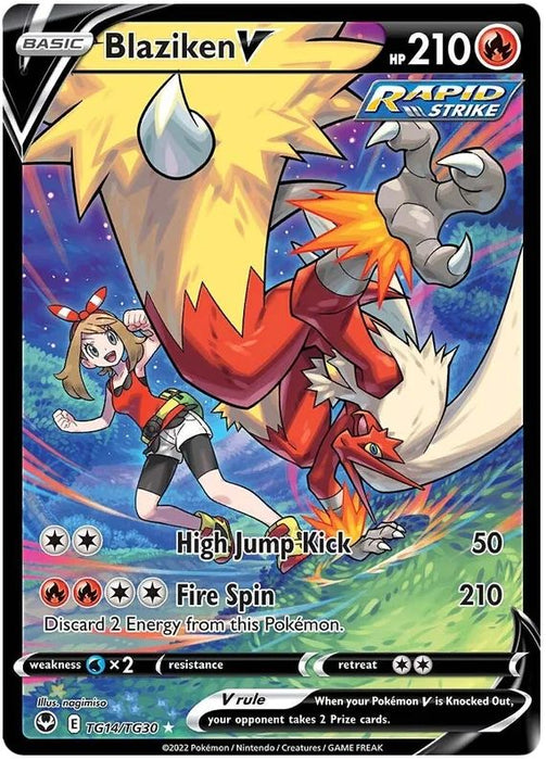 Blaziken V TG14/TG30 Ultra-Rare Rare Pokemon Card (Silver Tempest Trainer Gallery)