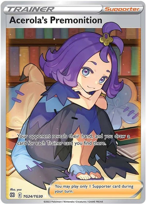 Acerola's Premonition TG24/TG30 Rare Ultra Pokemon Card (SWSH Brilliant Stars)