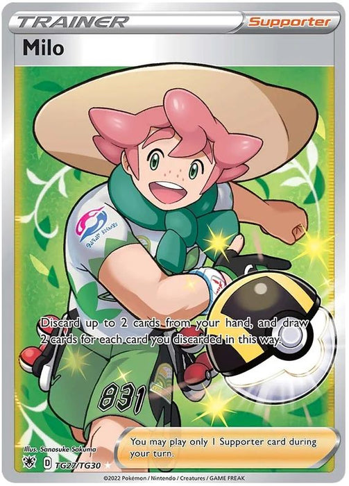 Milo TG27/TG30 Pokemon Card (SWSH Astral Radiance Trainer Gallery)