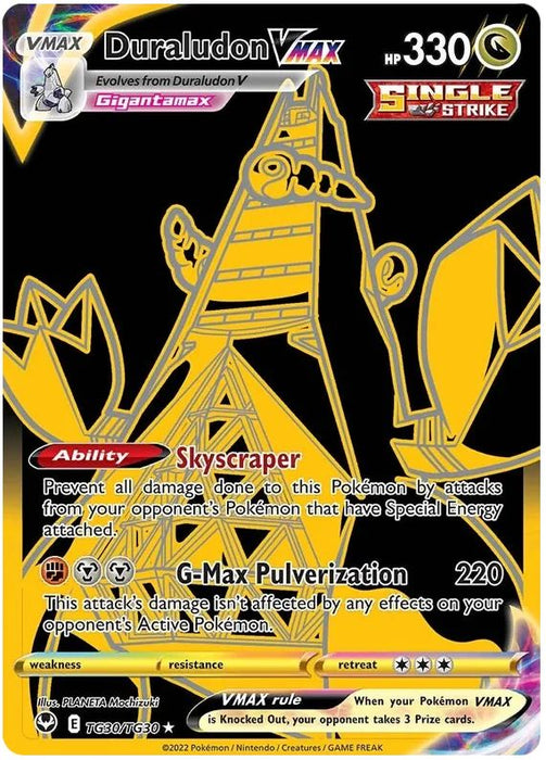 Duraludon VMAX TG30/TG30 Rare Secret Pokemon Card (Silver Tempest Trainer Gallery)