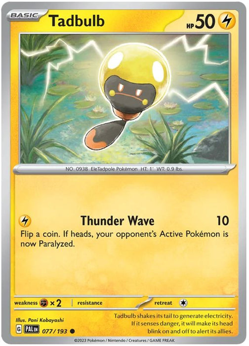 Tadbulb 077/193 Common Pokemon Card (SV2 Paldea Evolved)