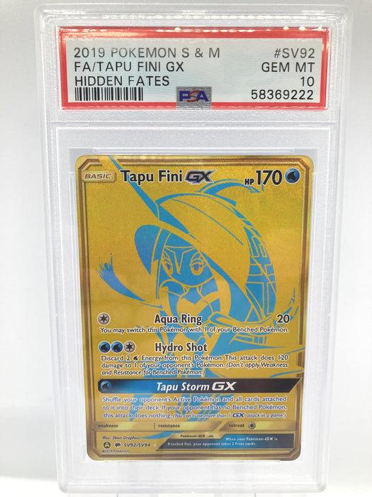 Tapu Fini GX SV92/SV94 PSA 10 Gem Mint Graded Pokemon Card