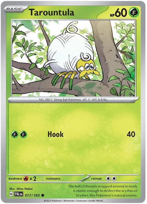 Tarountula 017/193 Common Reverse Holo Pokemon Card (SV2 Paldea Evolved)