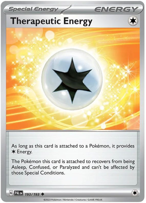 Therapeutic Energy 193/193 Uncommon Reverse Holo Pokemon Card (SV2 Paldea Evolved)