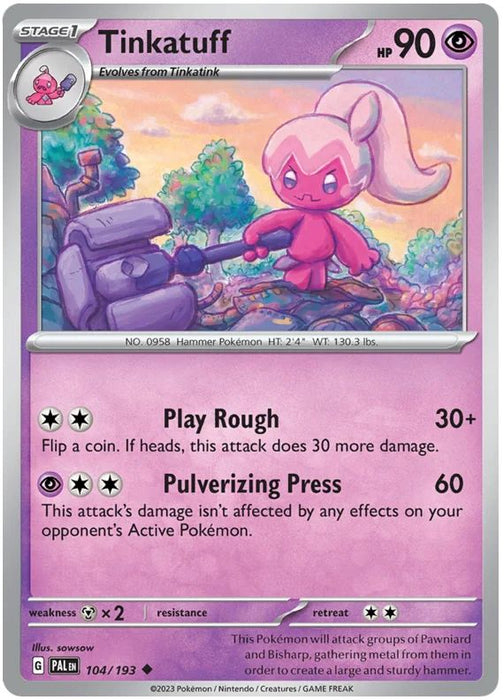 Tinkatuff 104/193 Uncommon Pokemon Card (SV2 Paldea Evolved)