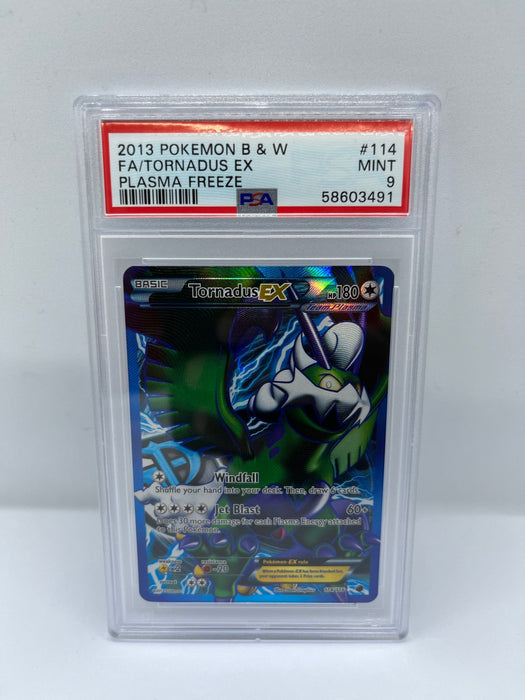 Tornadus EX 114/116 PSA 9 Graded Rare Pokemon Card (2013 Pokemon B & W - Plasma Freeze)