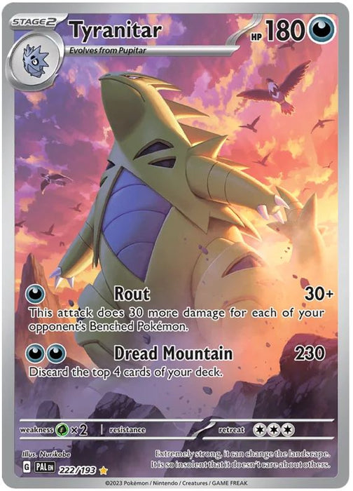 Tyranitar 222/193 Illustration Rare Pokemon Card (SV2 Paldea Evolved)