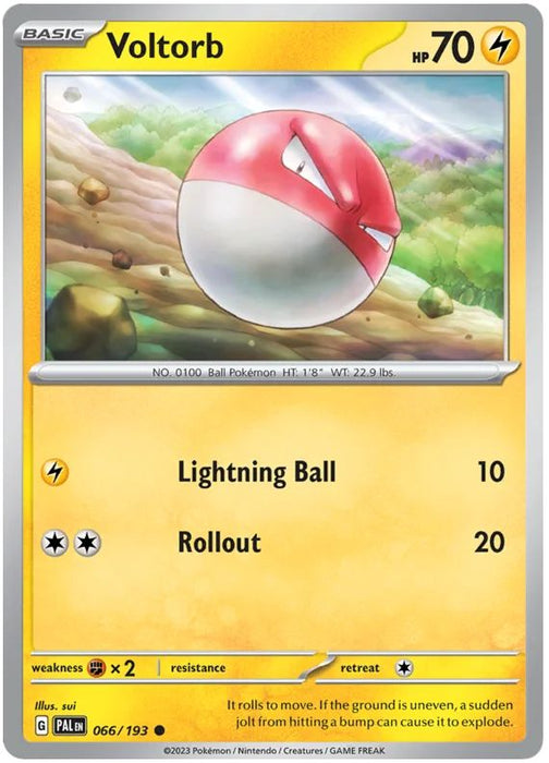 Voltorb 066/193 Common Pokemon Card (SV2 Paldea Evolved)