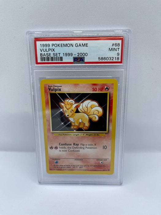 Vulpix 68/102 PSA 9 Graded Common Pokemon Card (1999 Pokemon Game)