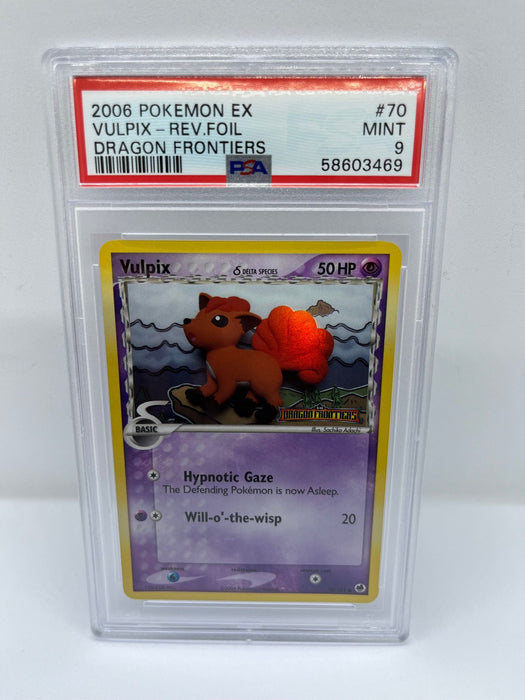 Vulpix 70/101 PSA 9 Graded Common Pokemon Card (2006 Pokemon Ex - Dragon Frontiers)