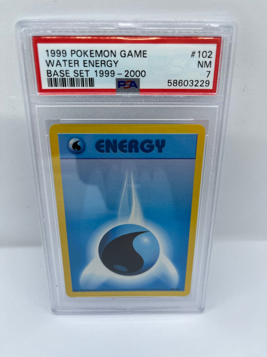 Water Energy 102/102 PSA 7 Graded Pokemon Card (1999 Pokemon Game)