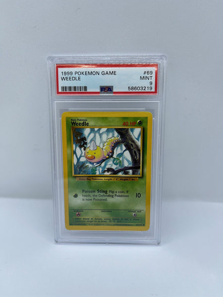 Weedle 69/102 PSA 9 Graded Common Pokemon Card (1999 Pokemon Game) Titan Cards Ltd Weedle 69/102 PSA 9 Graded Common Pokemon Card (1999 Pokemon Game) Titan Cards Ltd