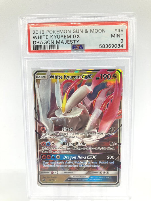 White Kyurem GX 48/70 PSA 9 Mint Graded Pokemon Card