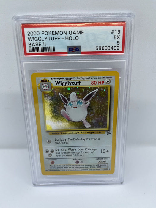 Wigglytuff 19/130 PSA 5 Graded Rare Pokemon Card (2000 Pokemon Game)