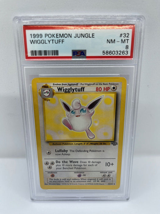 Wigglytuff 32/64 PSA 8 Graded Rare Pokemon Card (1999 Pokemon Jungle)