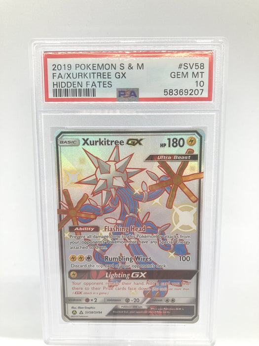 Xurkitree GX SV58/SV94 PSA 10 Gem Mint Graded Pokemon Card