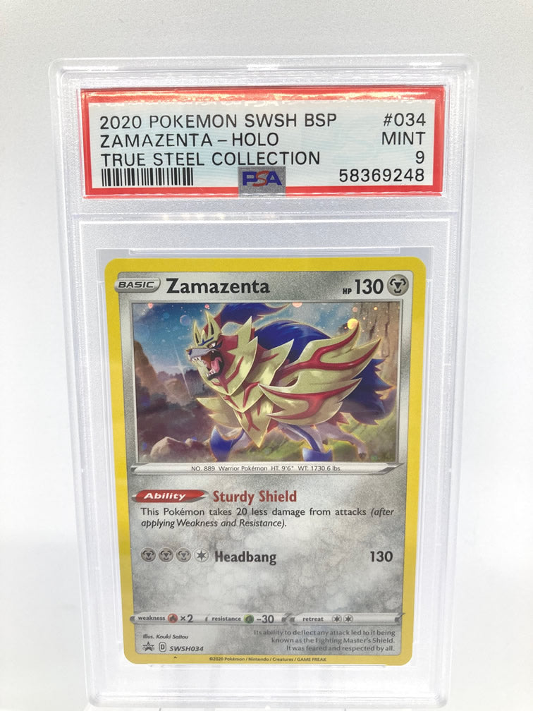 Zamazenta SWSH034 PSA 9 Mint Graded Pokemon Card Titan Cards Ltd Zamazenta SWSH034 PSA 9 Mint Graded Pokemon Card Titan Cards Ltd