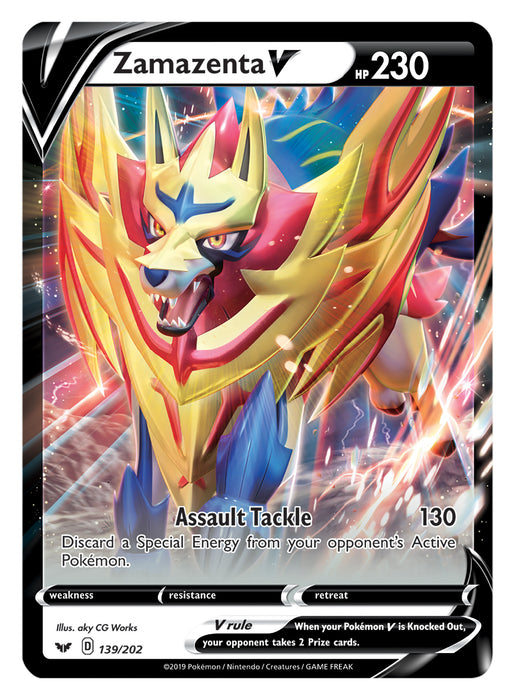 Zamazenta V 139/202 Jumbo Oversized Pokemon Card (Sword & Shield Promo)