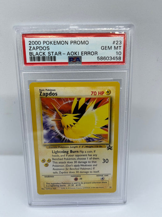 Zapdos 23 PSA 10 Graded Promo Pokemon Card (2000 Pokemon Promo)