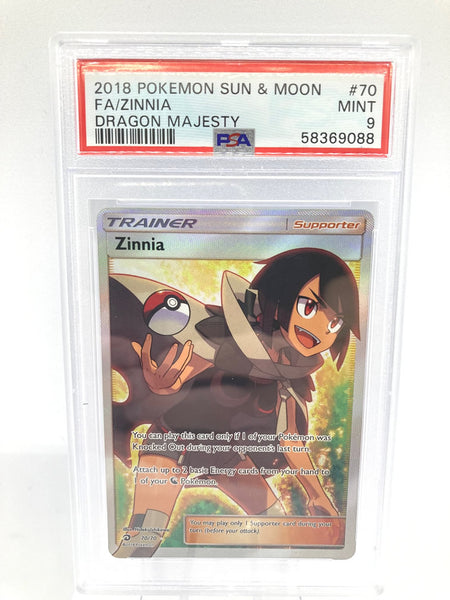 Zinnia 70/70 PSA 9 Mint Graded Pokemon Card Zinnia 70/70 PSA 9 Mint Graded Pokemon Card