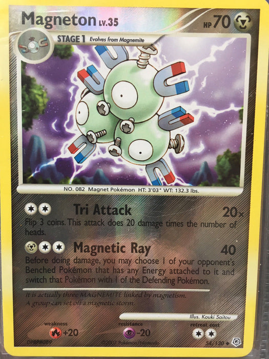 Pokemon Card Single: Magneton 54/130 Diamond & Pearl Reverse Rare