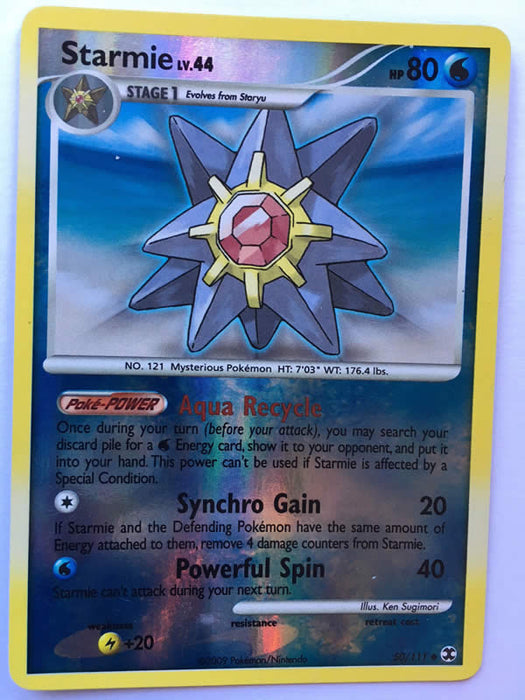 Pokemon Card Single: Starmie 50/111 Rising Rivals Rare Holo — Titan ...
