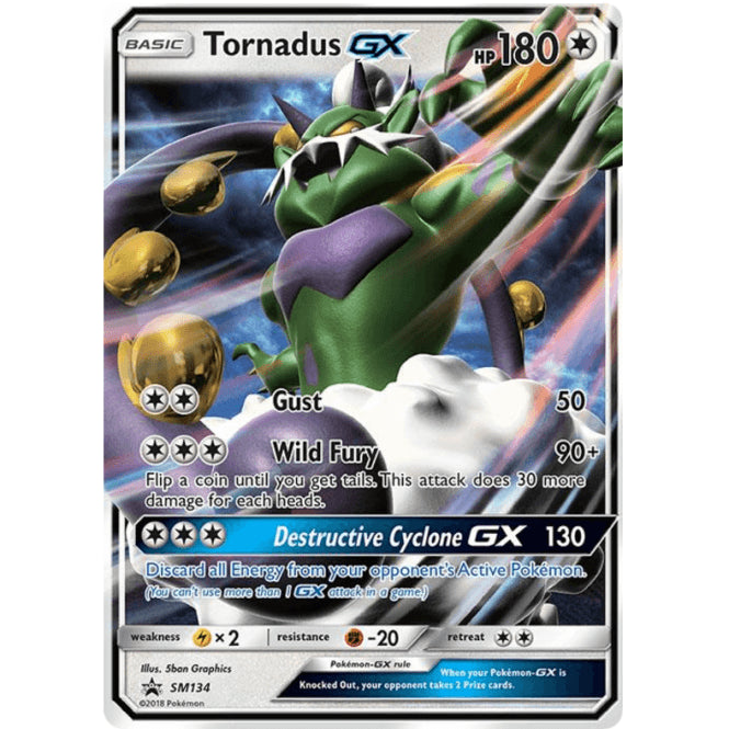 Pokemon Sun & Moon Promo SM134 Tornadus GX